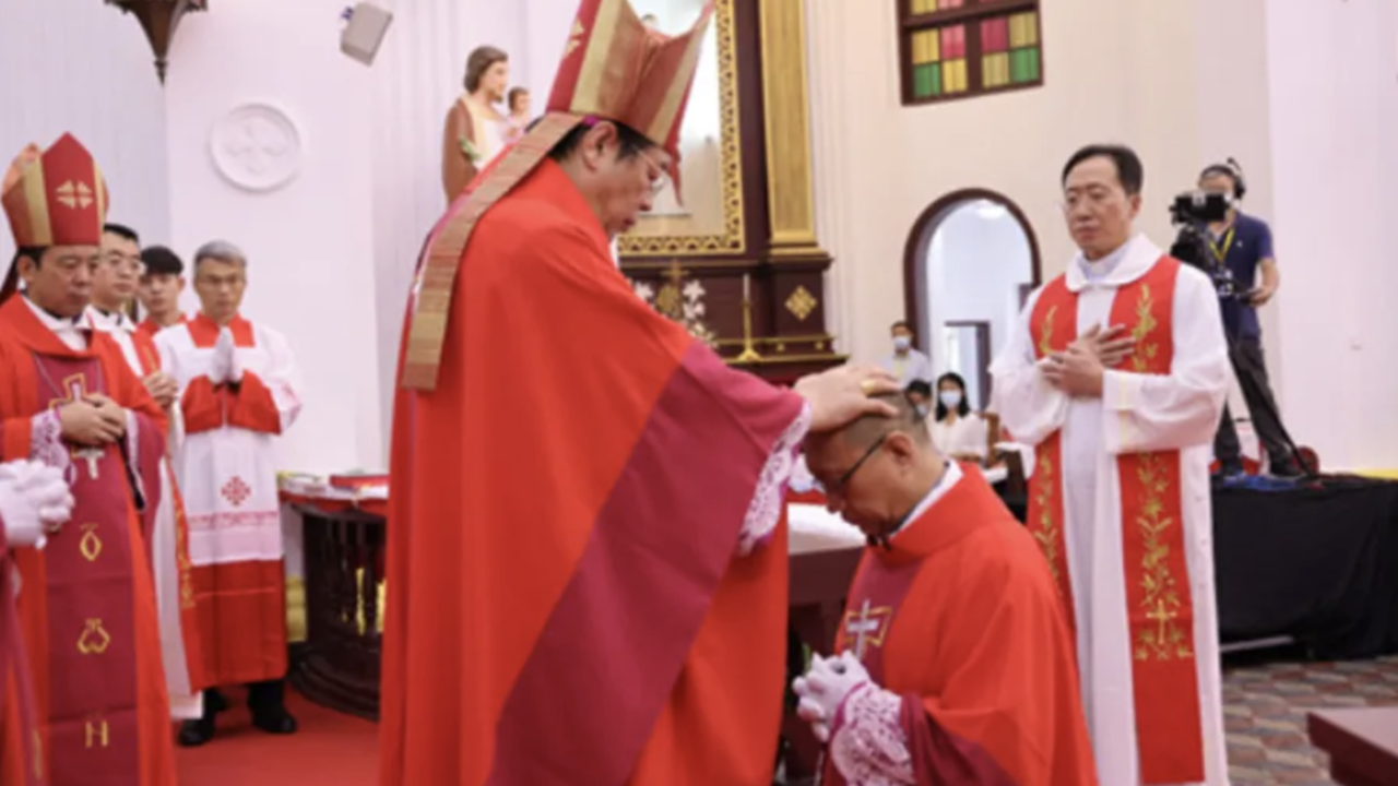 La ordenación episcopal de Francis Cui Qingqi en Wuhan, China, el 8 de septiembre de 2021. (www.chinacatholic.cn)