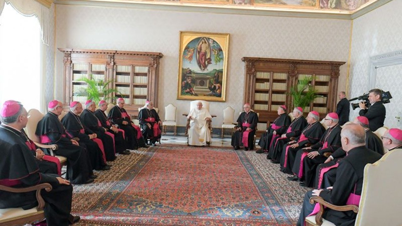 Visita ad limina del tercer grupo de obispos españoles con el Papa Francisco. 
