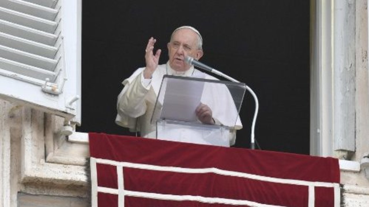 El Papa Francisco en el Ángelus. 