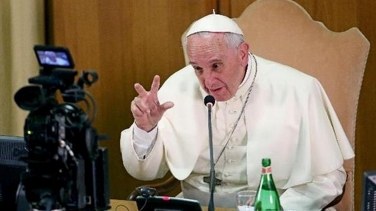 El Papa Francisco durante la grabación de una entrevista para televisión. 