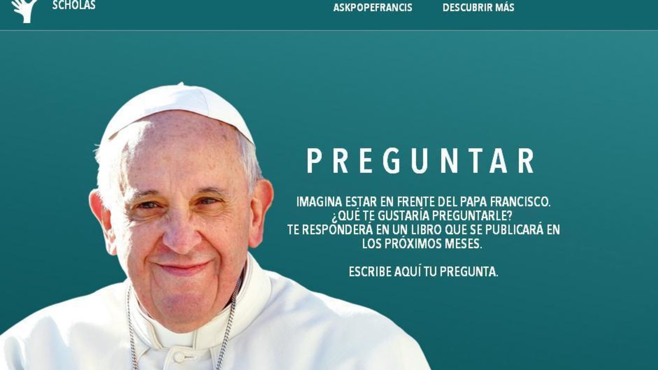 Portada de la web para hacer preguntas al Papa. 