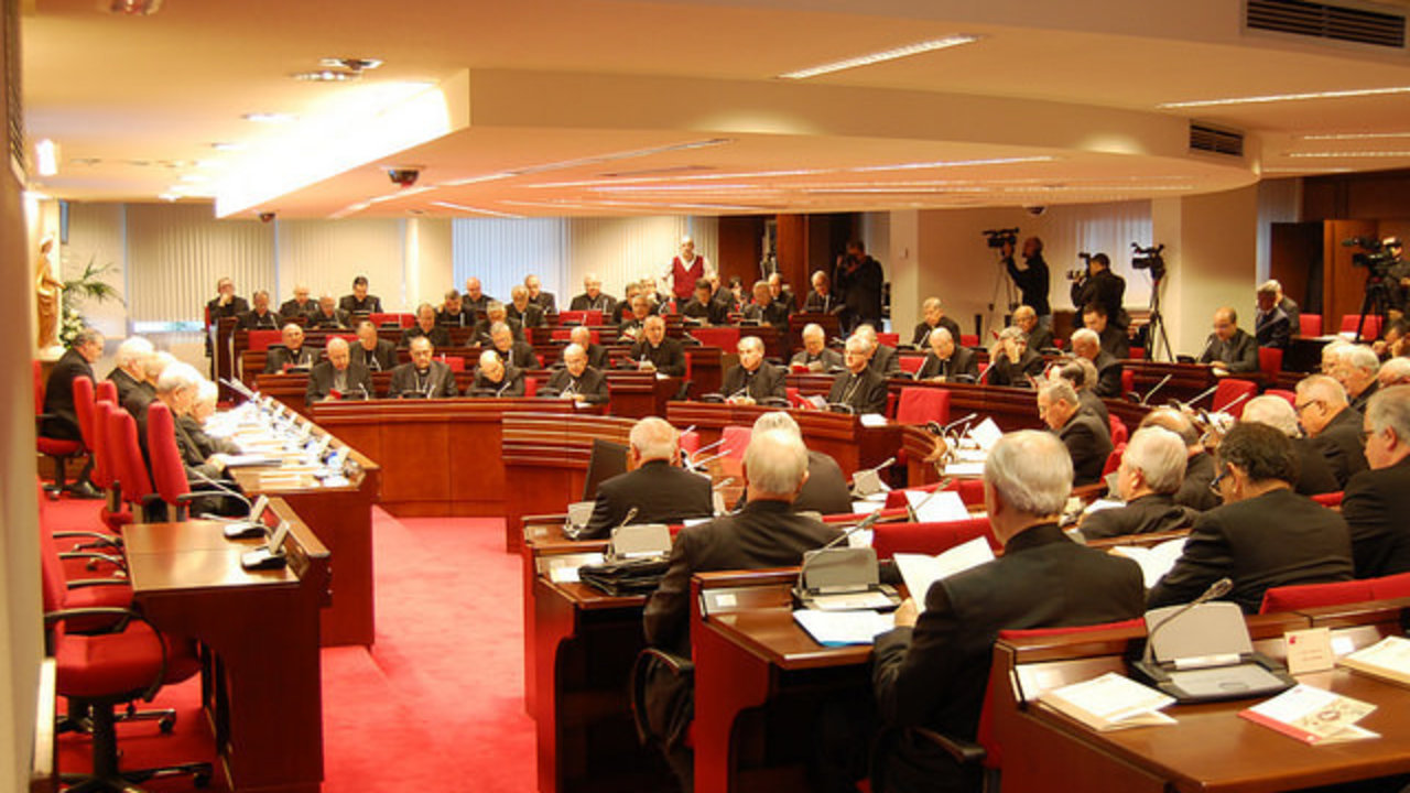 Los obispos reunidos en la 108 Asamblea Plenaria. 