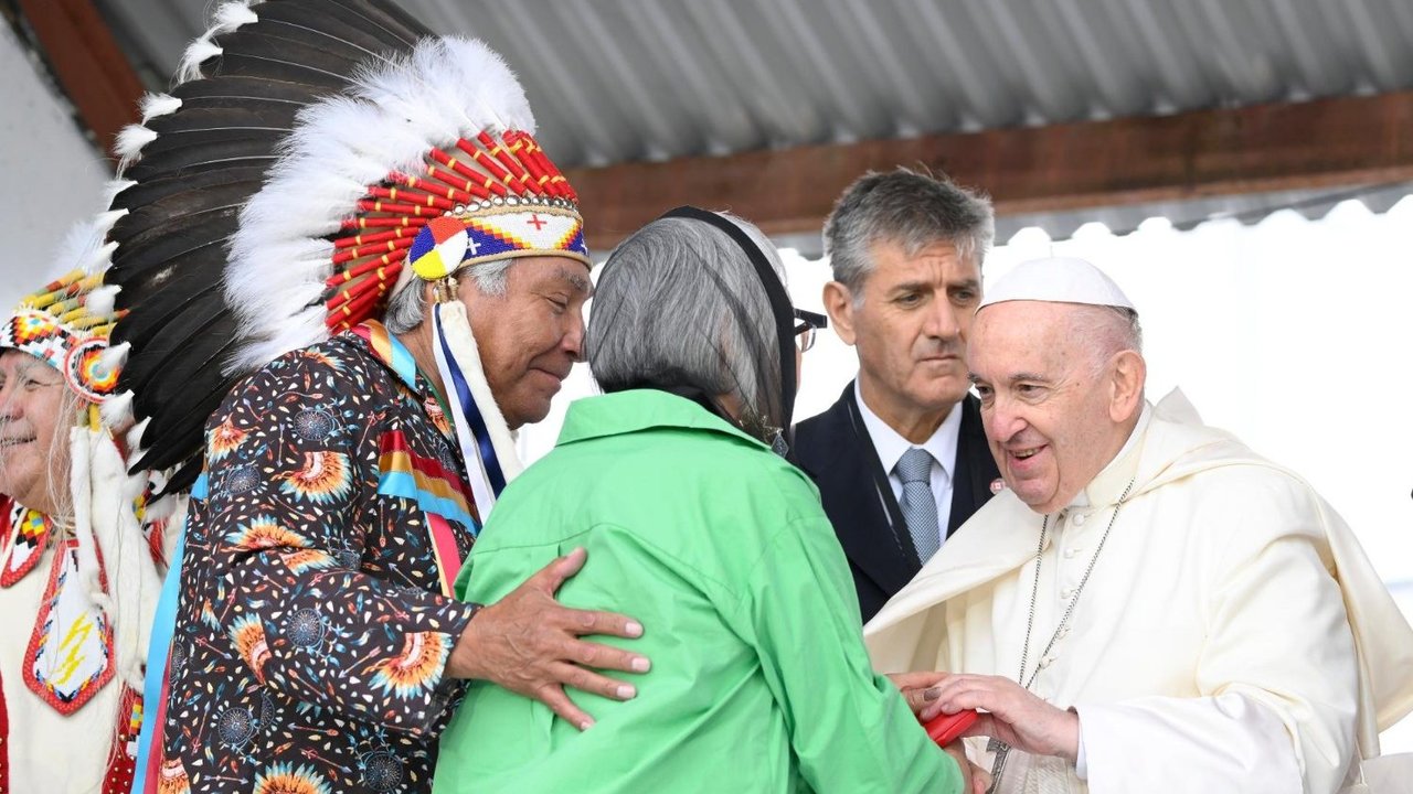 El Papa Francisco durante su viaje apostólico a Canadá (julio de 2022)  (Vatican Media). 