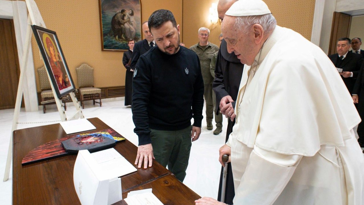 Zelenski y el Papa Francisco. Vatican News. 