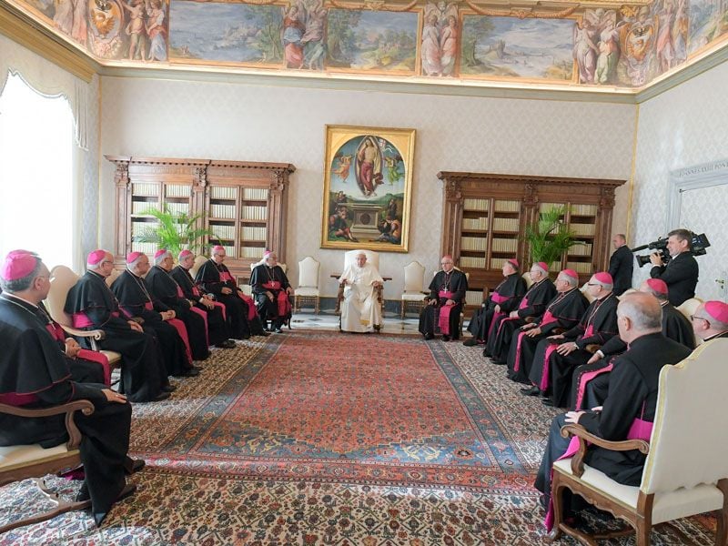 Visita ad limina del tercer grupo de obispos españoles con el Papa Francisco. 