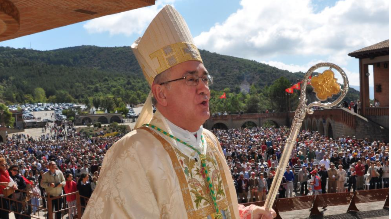 El obispo Ángel Pérez en Torreciudad en la Jornada de la Familia de 2017.
Crédito: A. H.