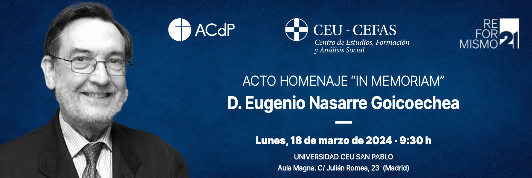 Acto homenaje a Eugenio Nasarre.