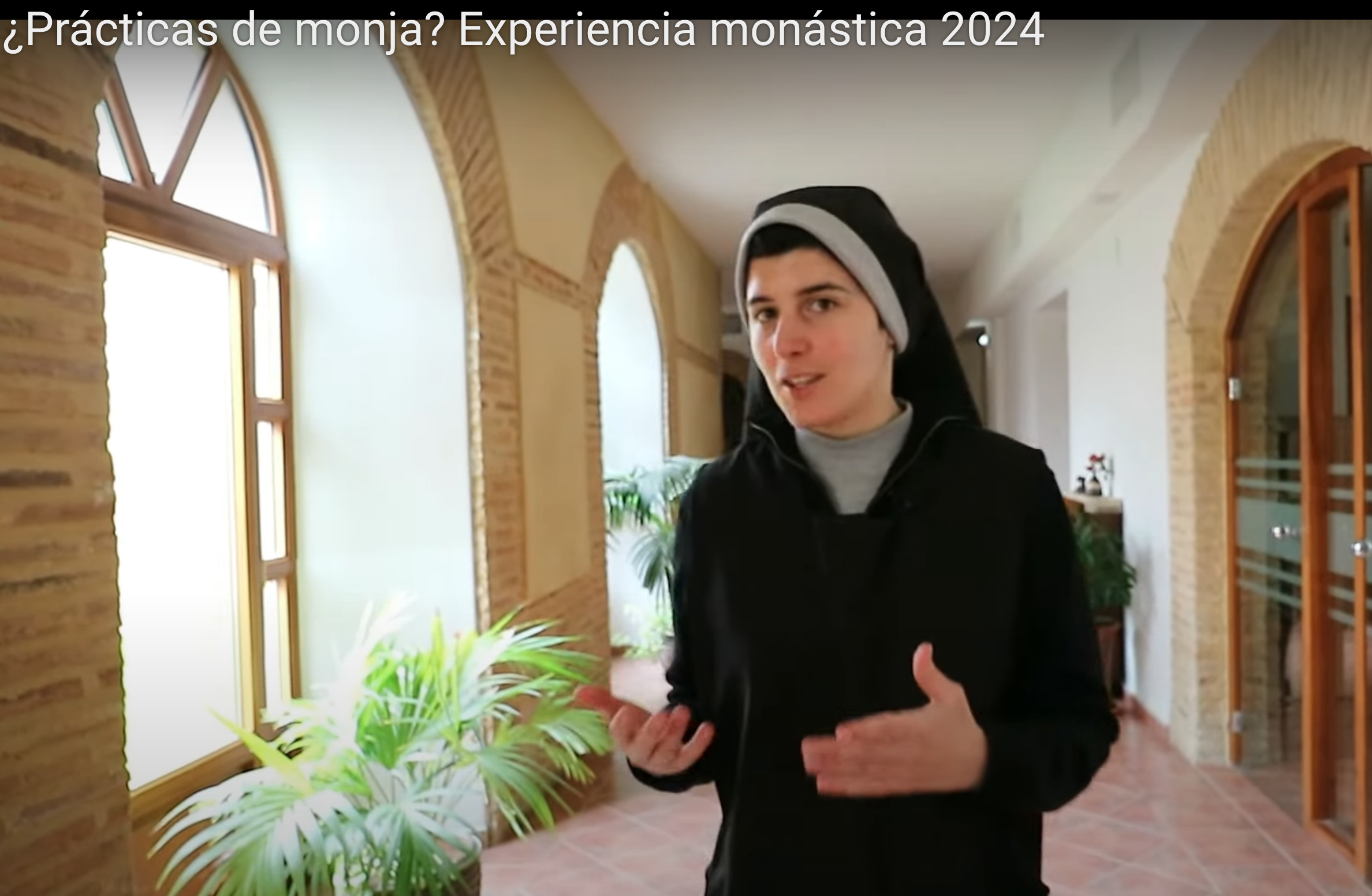Sor Marta invitando a las prácticas de monja.